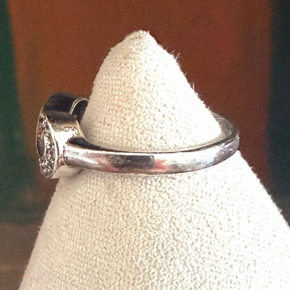 Sterling Silver Infinity Ring With Clear Accent S… - image 3